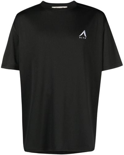 1017 ALYX 9SM Logo-embroidered Mesh T-shirt - Black