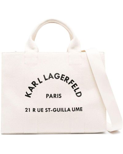Karl Lagerfeld Sac cabas médium à design carré - Neutre