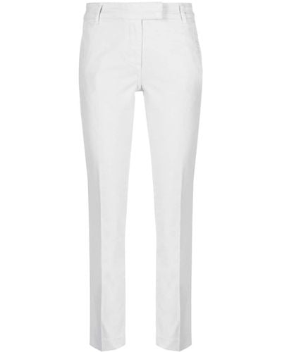 Patrizia Pepe Mid-rise Tapered Jeans - White
