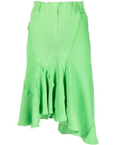 TALIA BYRE Asymmetric Midi Skirt - Green