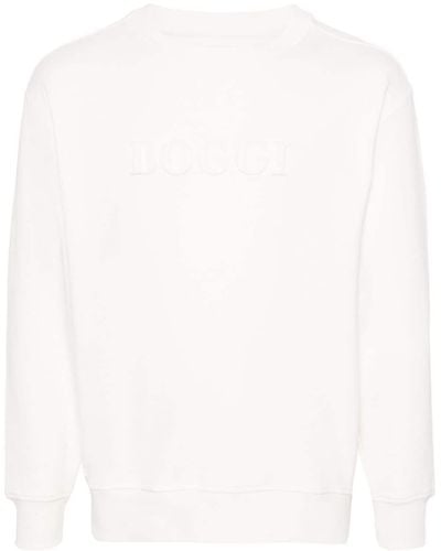 BOGGI Jersey Sweater Met Logo-reliëf - Wit