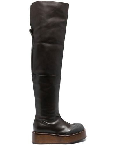 Bally Irenne Thigh-high Platform Boots - Black