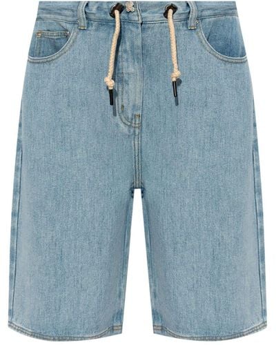 Munthe Knielange Jeans-Shorts - Blau
