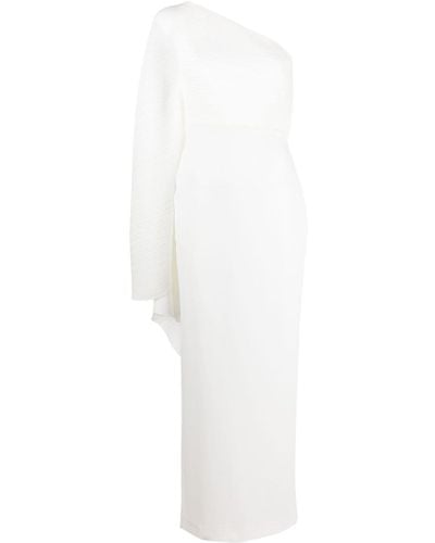 Solace London Lillia One-Shoulder Maxi Dress - White