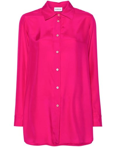 P.A.R.O.S.H. Long-sleeve Silk Shirt - Pink