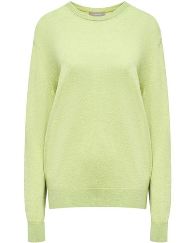 12 STOREEZ Gerippter Pullover - Grün