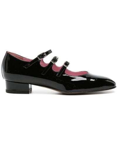 CAREL PARIS Ariana 30mm Leather Ballerina Shoes - Black