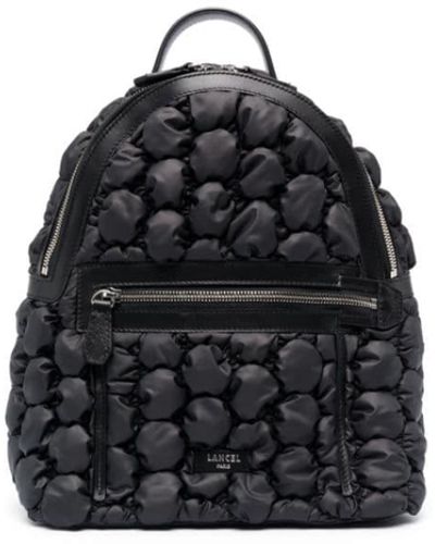 Lancel Bubble-pattern Leather Backpack - Black