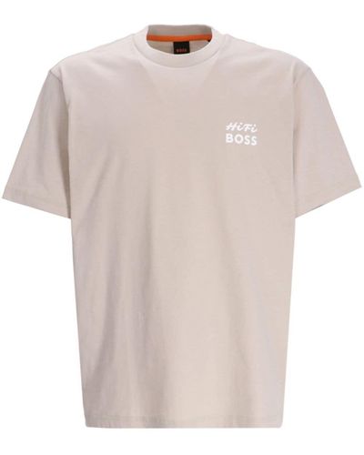 BOSS Graphic-print Cotton T-shirt - White
