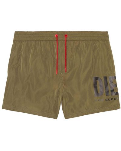 DIESEL Bmbx-mike Logo-print Swim Shorts - Green
