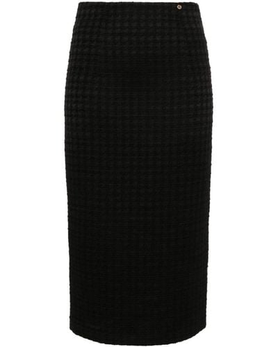 Nissa High-waisted Bouclé Skirt - Black