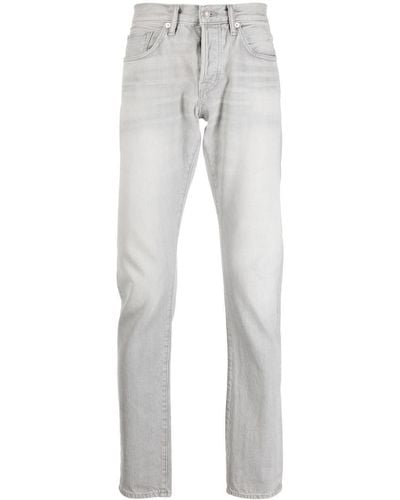 Tom Ford Stonewashed Skinny-cut Jeans - Gray