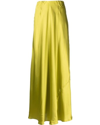 Gestuz Silk Maxi Skirt - Yellow