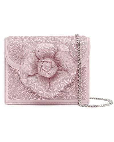 Oscar de la Renta Borsa a spalla mini Tro con decorazione - Rosa