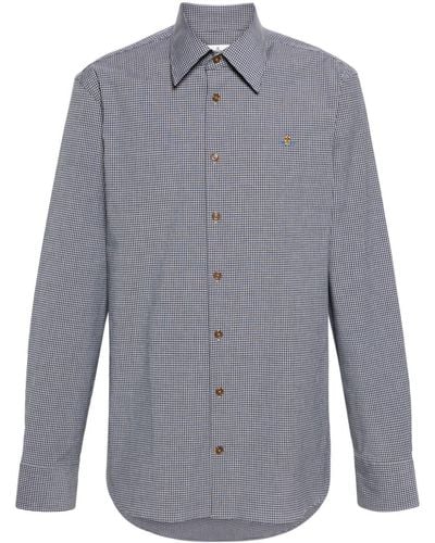 Vivienne Westwood Gingham-check Buttoned Shirt - Blue