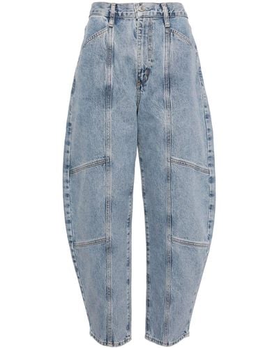 Agolde Mara High Waist Jeans Met Toelopende Pijpen - Blauw
