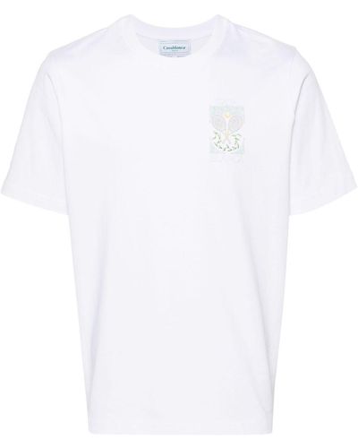 Casablancabrand Tennis Pastelle T-Shirt - Weiß