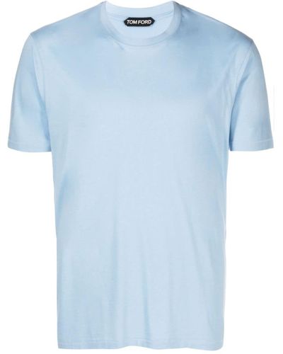 Tom Ford Jersey T-shirt Met Mélange-effect - Blauw