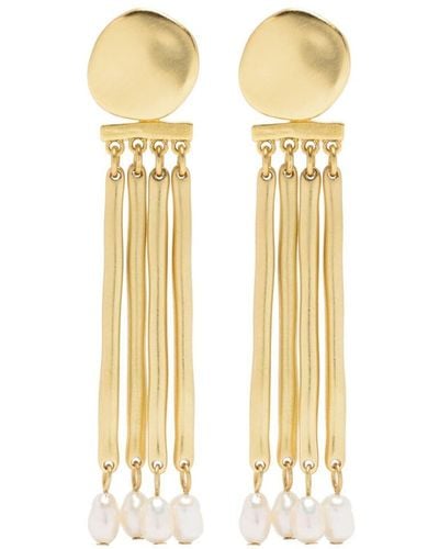 Bimba Y Lola Pearl-embellished Drop Earrings - Metallic