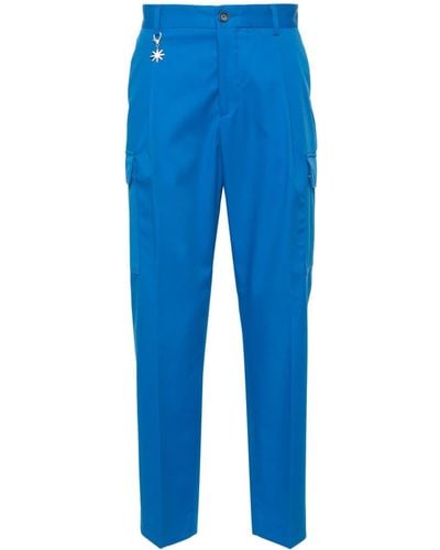 Manuel Ritz Pantalones tipo cargo de pinzas - Azul