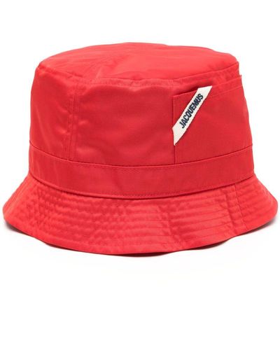 Jacquemus Le Bob Ovalie Bucket Hat - Red