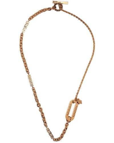 Versace Halskette mit Greca-Detail - Mettallic