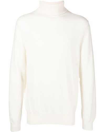N.Peal Cashmere Roll-neck Cashmere Sweater - White