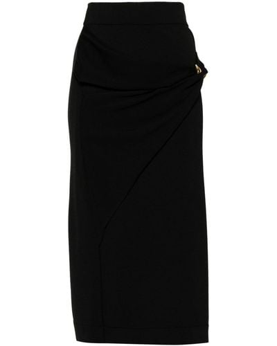 Jil Sander High-waisted Virgin Wool Skirt - Black