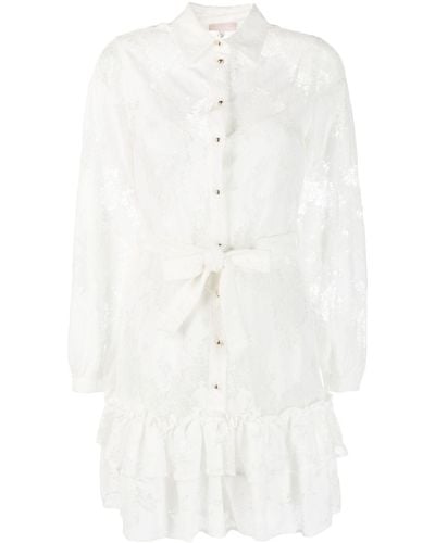 Liu Jo Floral-lace Short Dress - White