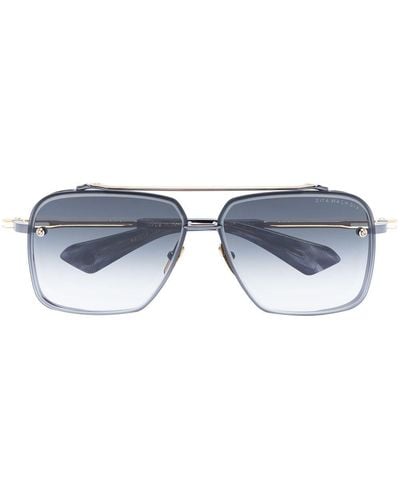 Dita Eyewear Mach Six Square-frame Sunglasses - Grey