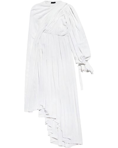 Balenciaga All In Asymmetric Maxi Dress - White