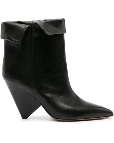 Isabel Marant Lulya 90mm Leather Boots - Black