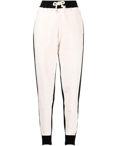 JW Anderson Colour-block Tapered Track Pants - Natural