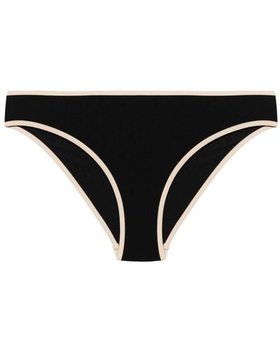 Totême Striped-edge Bikini Bottoms - Black
