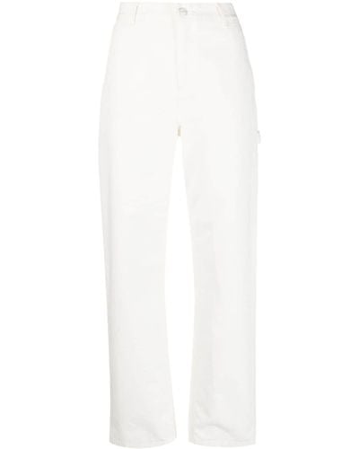 Carhartt Gerade Jeans mit Logo-Patch - Weiß