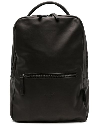 Marsèll Scomparto Logo-debossed Leather Backpack - Black