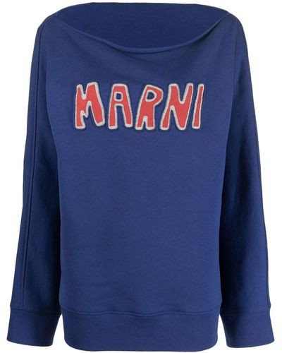 Marni Sweater Met Logo - Blauw