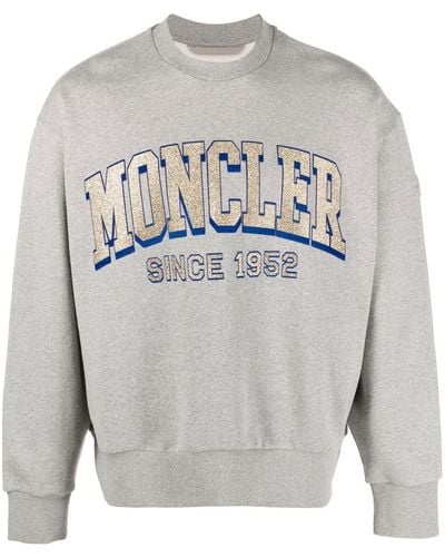 Moncler Pullover mit Logo-Print - Grau