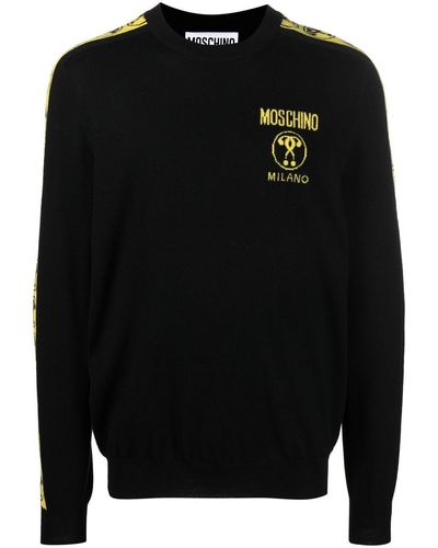 Moschino ロゴインターシャ セーター - ブラック