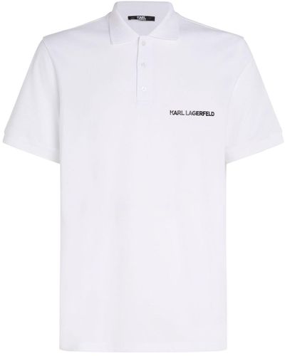 Karl Lagerfeld ロゴ ポロシャツ - ホワイト