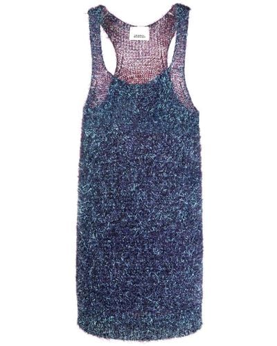 Isabel Marant Gebreide Mini-jurk - Blauw