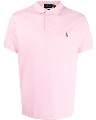 Polo Ralph Lauren Poloshirt mit Logo-Stickerei - Pink