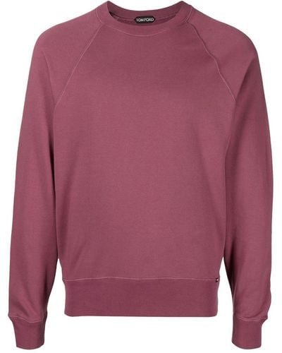 Tom Ford Crew-neck Cotton Sweater - Purple