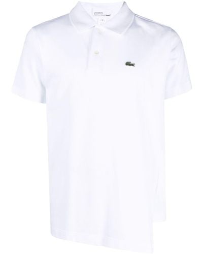 Comme des Garçons X Lacoste Asymmetrisches Poloshirt - Weiß
