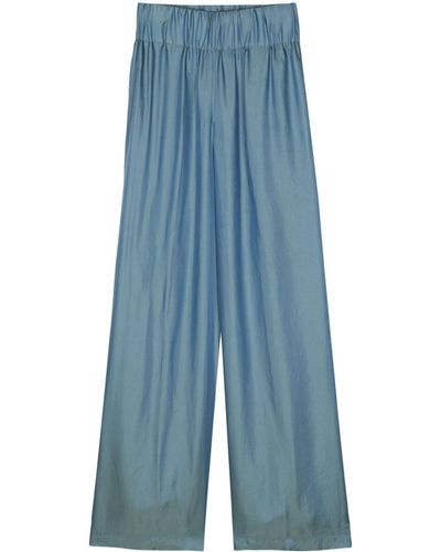 Aspesi Iridescent-effect Straight Trousers - Blauw