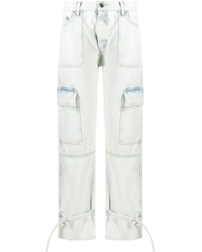 Off-White c/o Virgil Abloh Graffiti Wide-leg Jeans - White