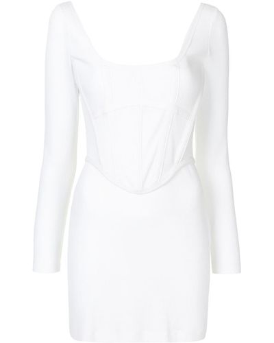 Dion Lee Structured Long-sleeve Mini Dress - White