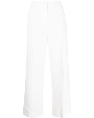 Jil Sander Cropped Wide-leg Trousers - White