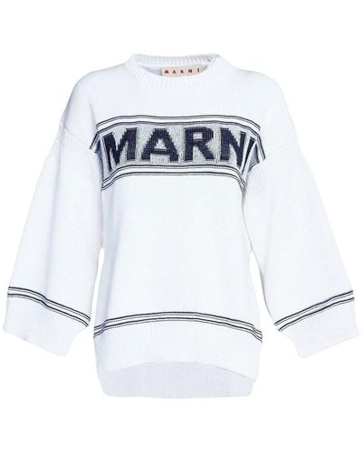 Marni Intarsia Sweater - Wit