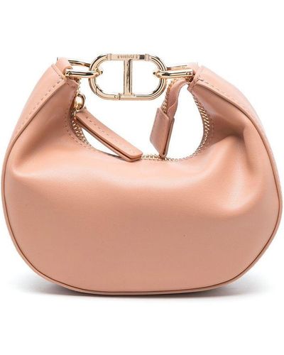Twin Set Mini Croissant Top-handle Bag - Pink